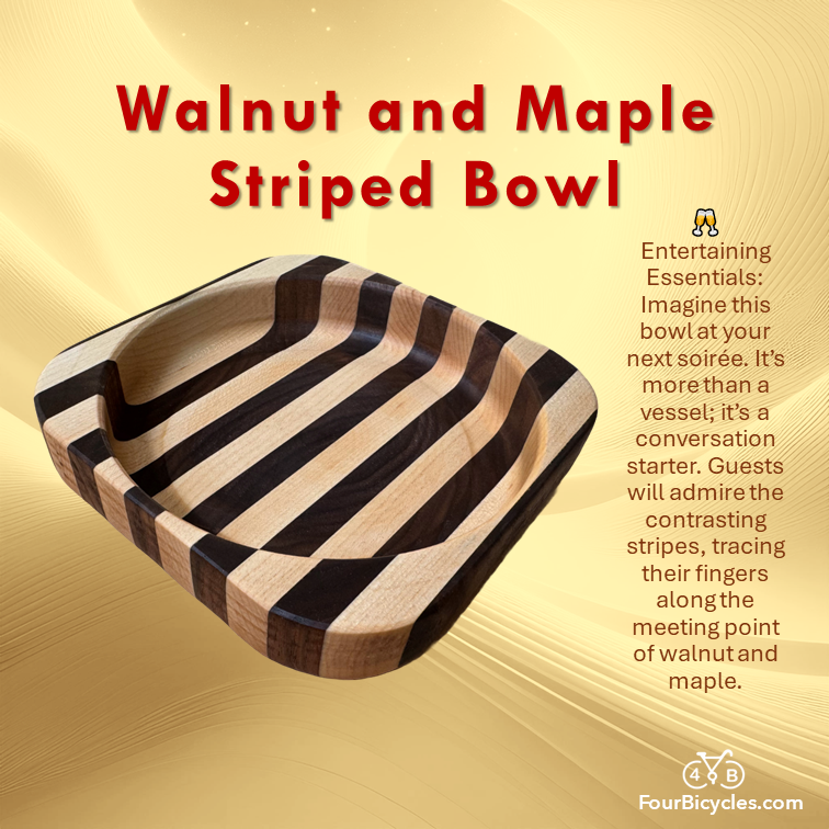 Walnut and Maple Striped Bowl