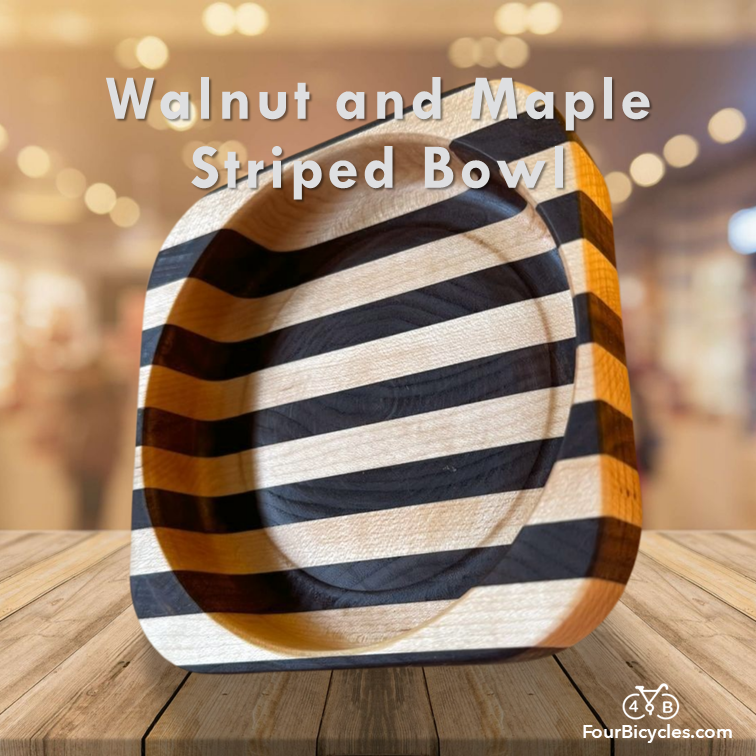 Walnut and Maple Striped Bowl