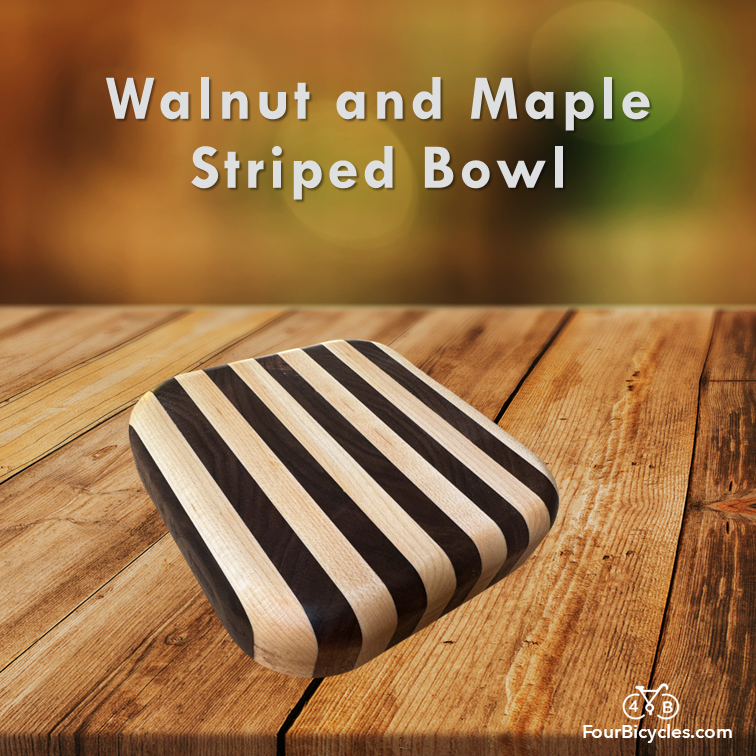 Walnut and Maple Striped Bowl